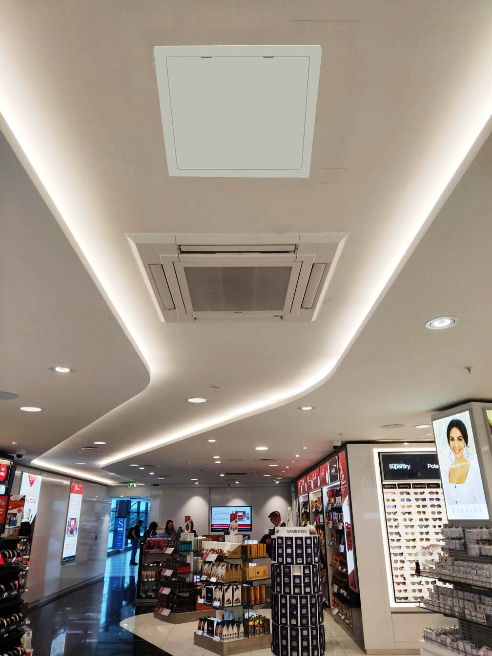 Whether the air conditioning manhole and air return outlet are together or separately?