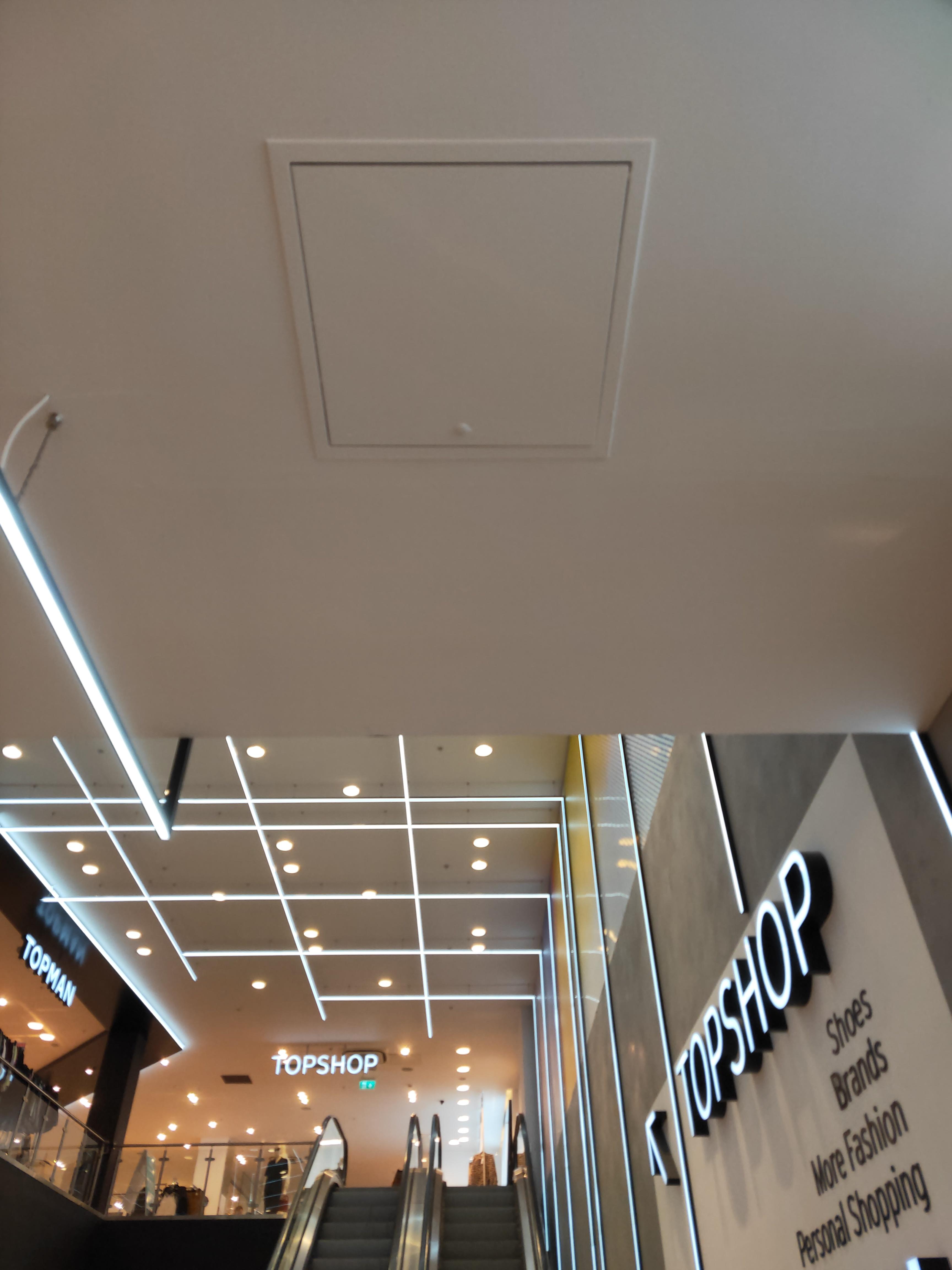 Where is the installation of the ceiling access panel?