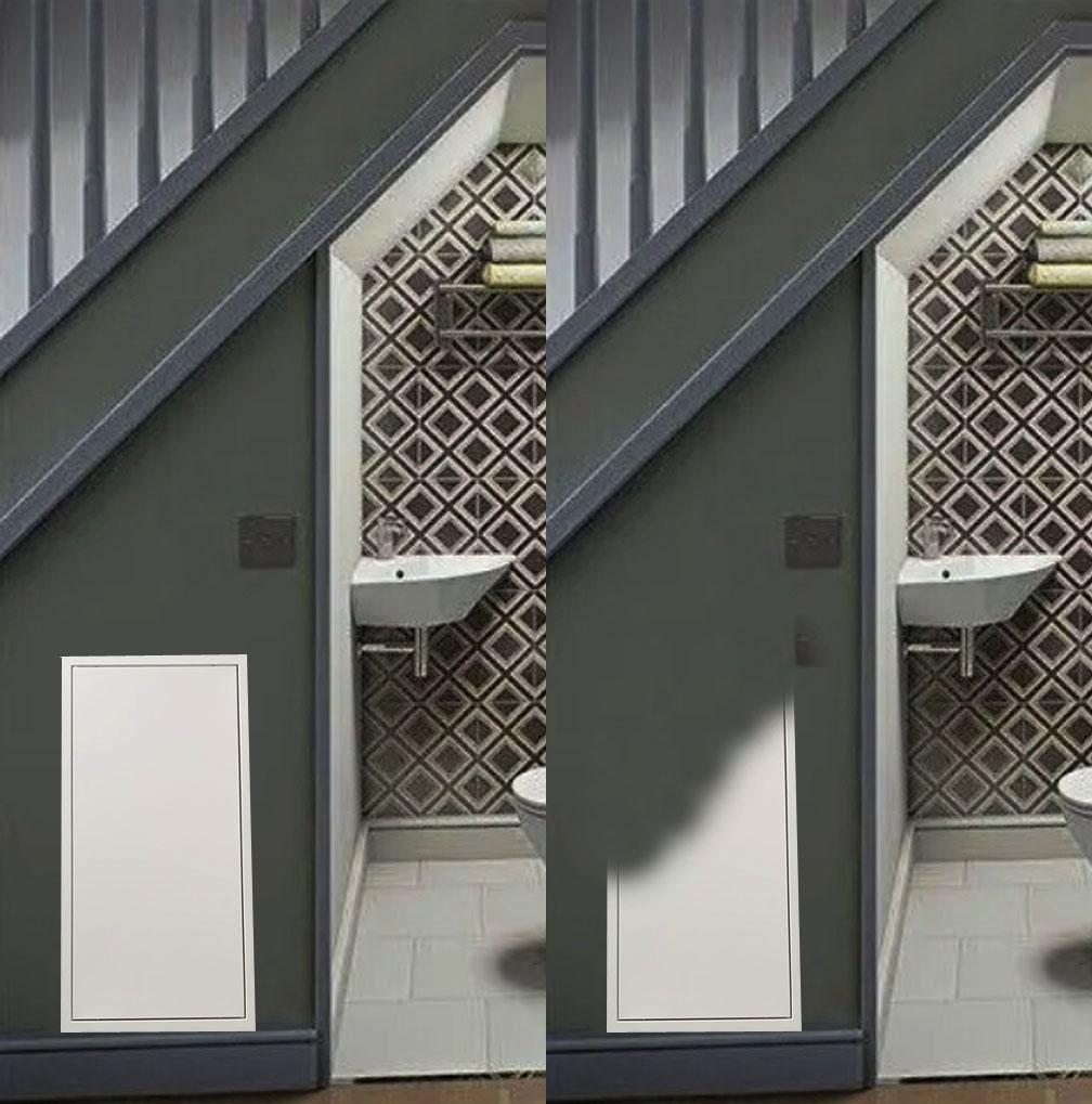 The process of wall carpentry making access panel.