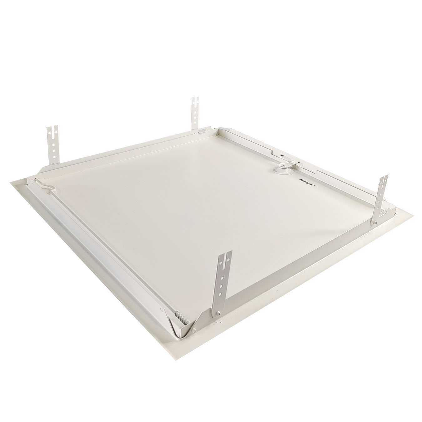 Fengze Steel Access Panel 12 x 12 Inch with 4 Long Fixing Strips White Screwdriver Latch Metal Inspection Door for Wall and Ceiling (300 x 300 mm)