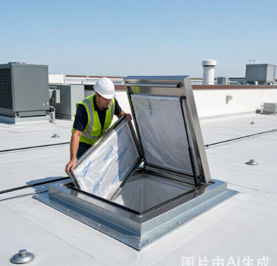 Key installation points of roof hatch.