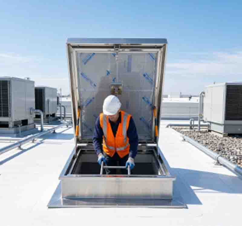 Installation steps of roof hatch.